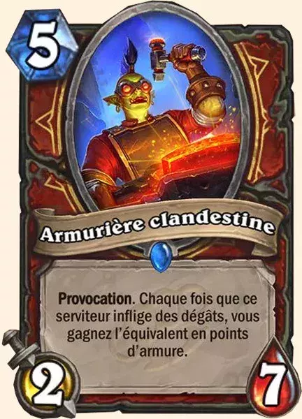 Hearthstone, meilleur deck Guerrier : Armurière clandestine x2