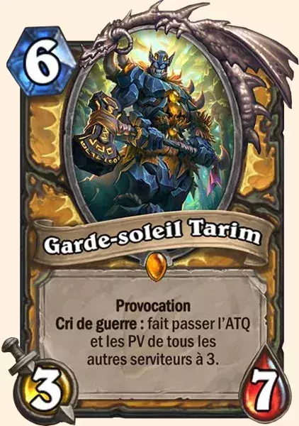 Hearthstone meilleur deck Paladin Armageboum : Garde Soleil Tarim