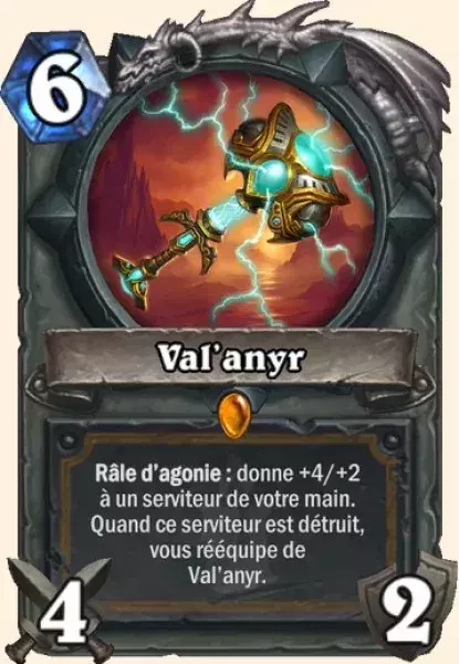 Hearthstone meilleur deck Paladin Armageboum : Val'anyr