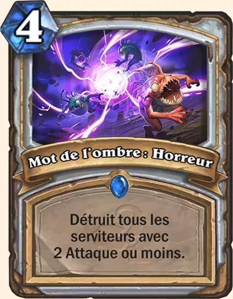 Hearthstone, meilleur deck Prêtre : Mot de l'ombre : Horreur x2