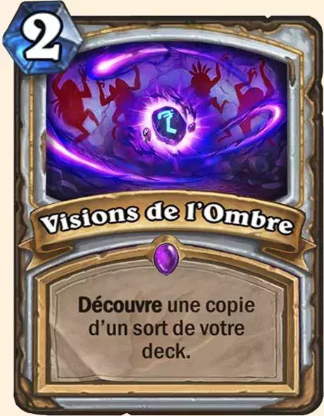 Hearthstone, meilleur deck Prêtre : Visions de l'Ombre x2