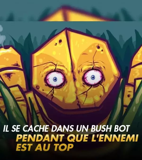 Il est caché dans un bush... de l'autre côté de la map !