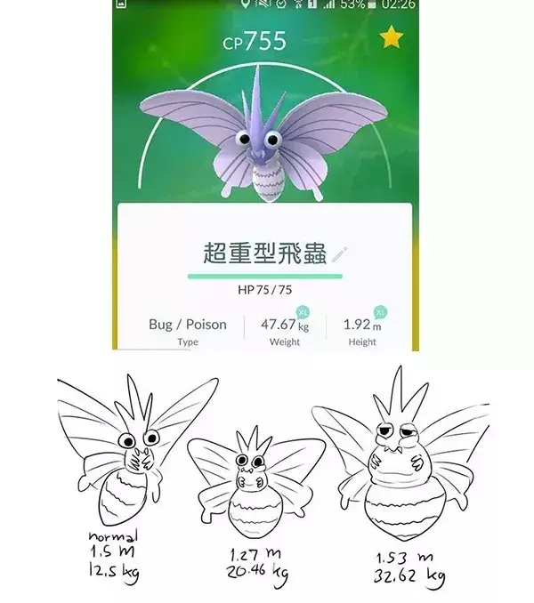 Les vraies formes des Pokémon : Aéromite a un peu trop forcé sur le miel