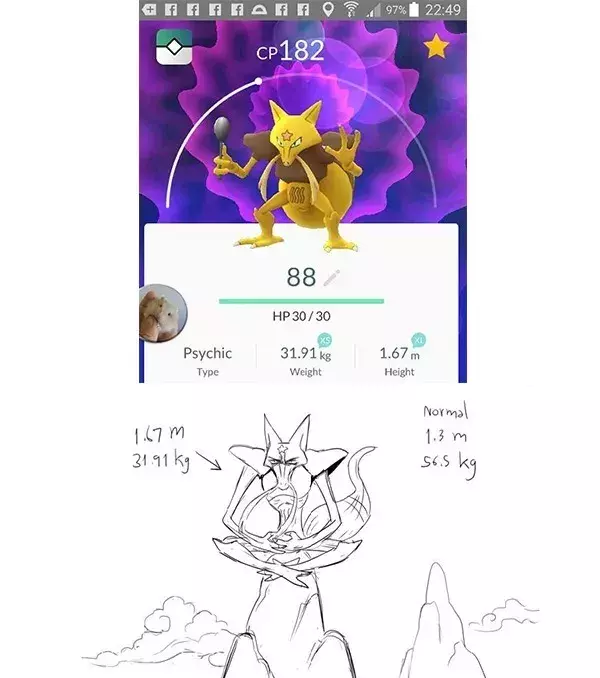Les vraies formes des Pokémon : Kadabra est resté un peu trop en phase de méditation