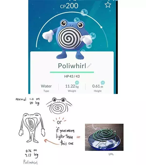 Les vraies formes des Pokémon : s'il est très maigre, Tetard peut aussi servir d'encens