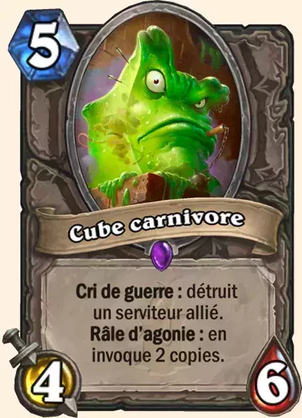 Nouvelle carte hearthstone : Cube carnivore