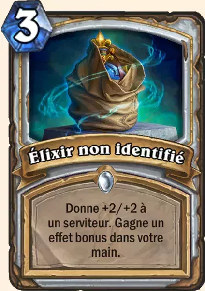 Nouvelle carte hearthstone : Élixir non identifié