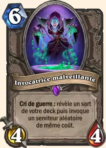 Nouvelle carte Hearthstone, Kobolds et Catacombes : Invocatrice malveillante