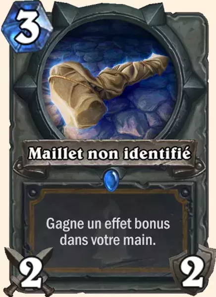 Nouvelle carte Hearthstone, Kobolds et Catacombes : Maillet non identifié. Nouvelle arme Paladin