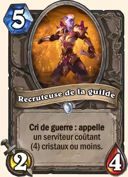 Nouvelle carte hearthstone : Recruteuse de la guilde
