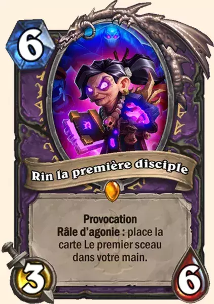 Nouvelle carte hearthstone : Rin la première disciple
