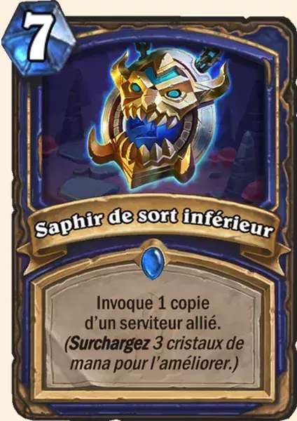 Nouvelle carte hearthstone : Saphir de sort inférieur