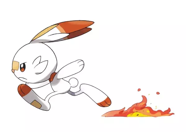 Pokémon Epée et Bouclier : Flambino de type Feu