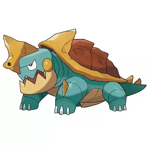 Pokémon Epée et Bouclier : Torgamord de type Eau et Roche