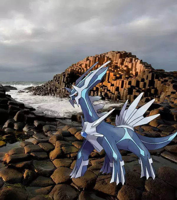 Pokémon Go légendaires : La Chaussée de Géants en Irlande pour Dialga