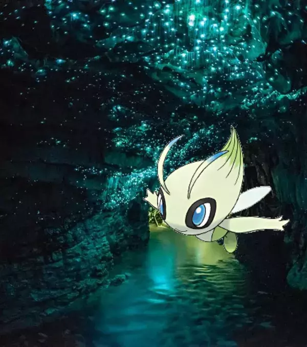 Pokémon Go légendaires : Les grottes de Waitomo en Nouvelle-Zélande pour Célebi