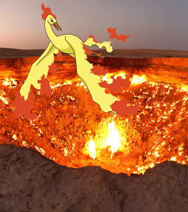 Pokémon Go légendaires : Les Portes de l'Enfer au Turkménistan pour Sulfura