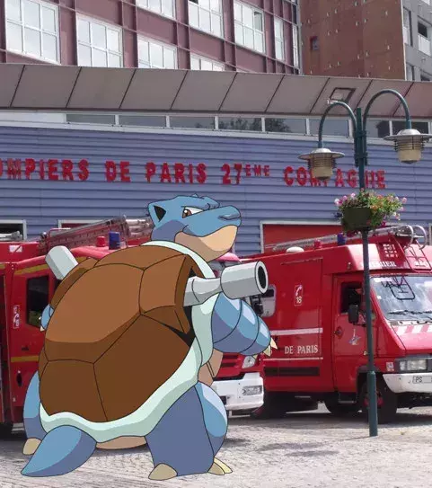 Pokémon Go légendaires : Une caserne de pompiers pour Tortank