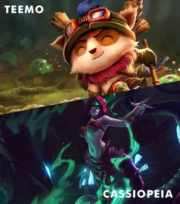 Teemo et Cassiopeia pour un cheese empoisonné