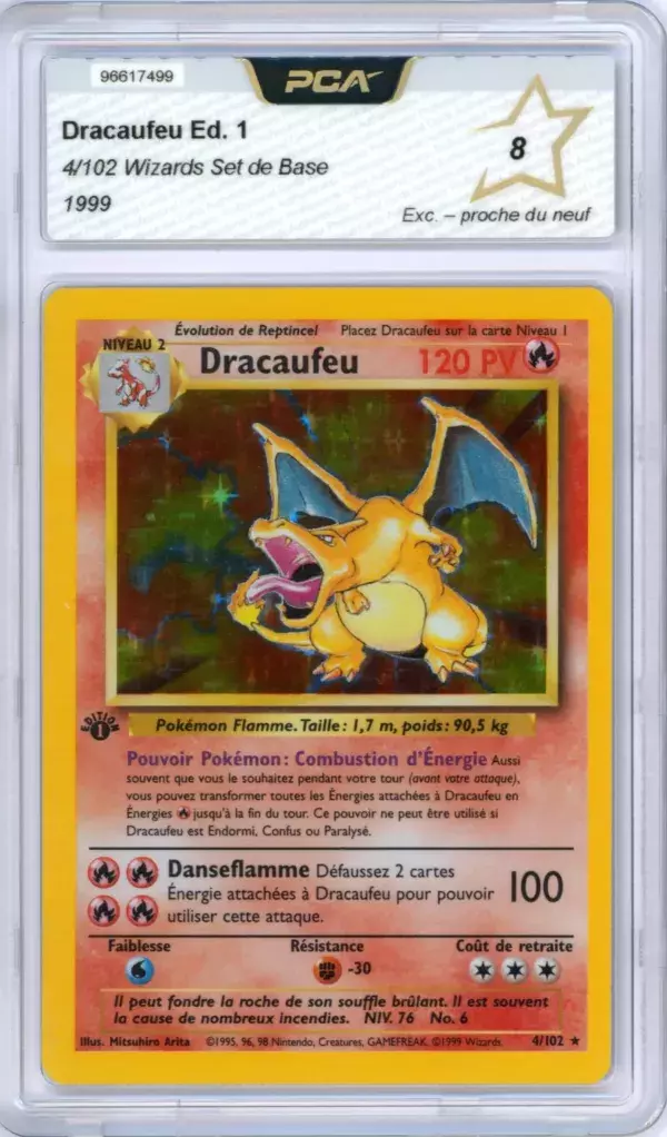 1. Dracaufeu holo set de base édition 1 PSA 10 
