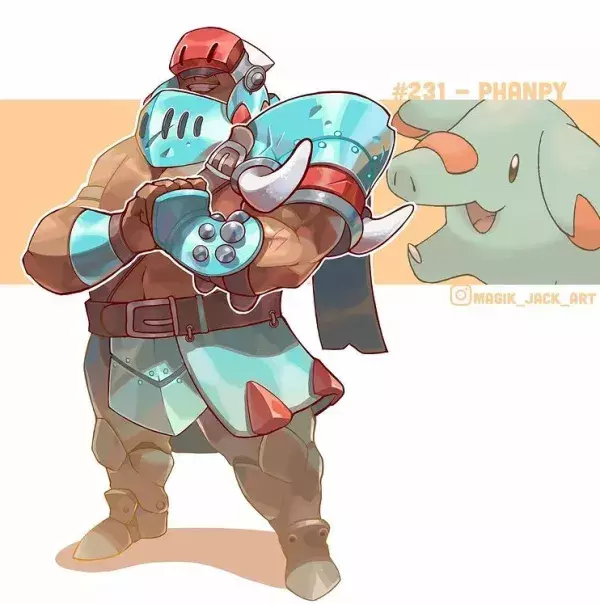 12. Phanpy en mode samouraï