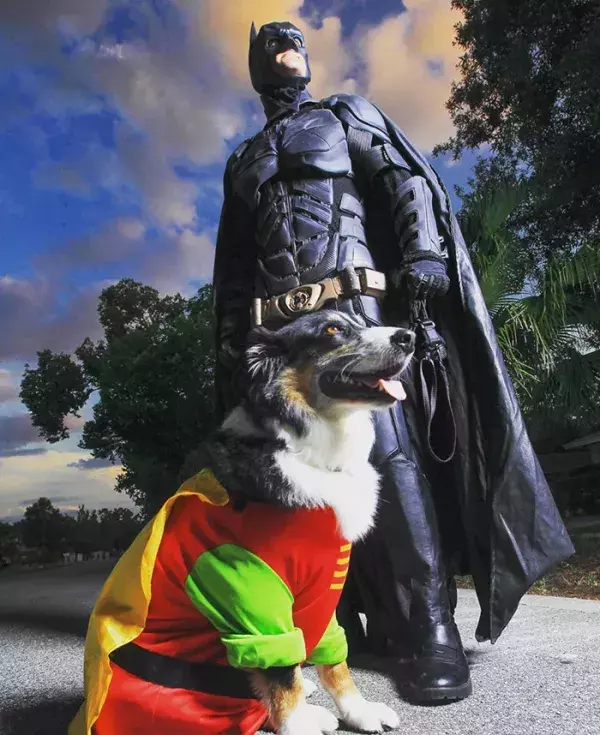 Batman4Paws : Batman pose avec son fidèle Robin