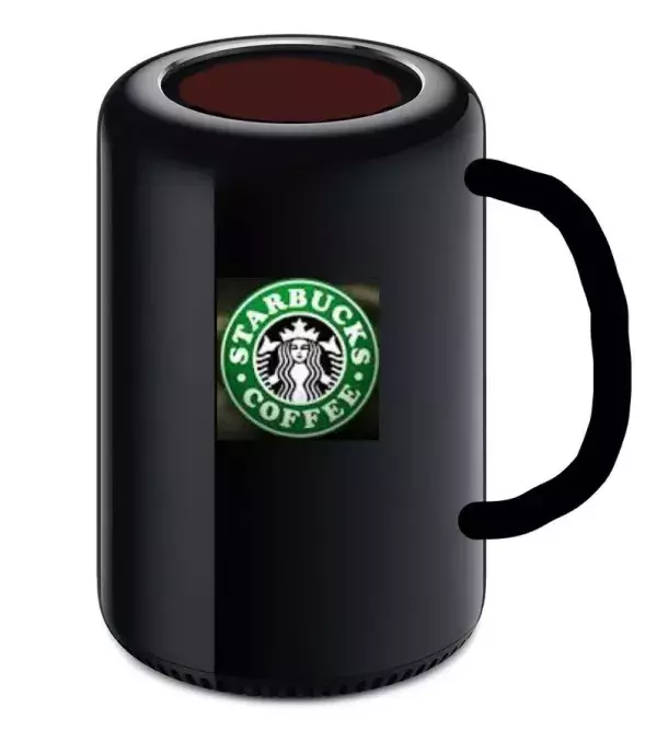 Ce photo montage nous montre le nouveau design du Mac Pro d'Apple détourné en tasse de café