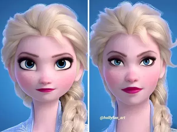 Elsa (La Reine des Neiges) - revue par l'artiste Holly Fae