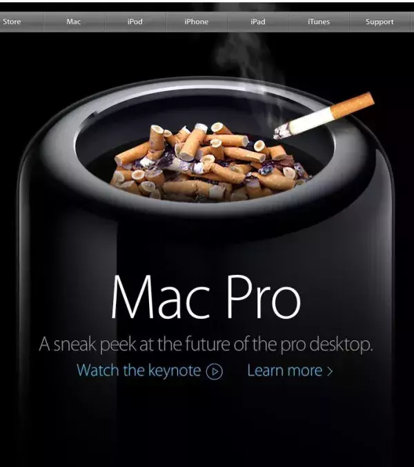 Le Mac Pro d'Apple détourné en cendrier
