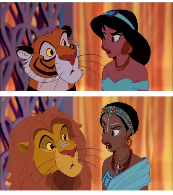 Jasmine (Aladdin) imaginée sous des traits... Africains !