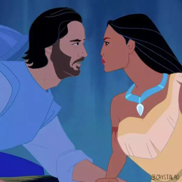 Keanu Reeves dans la peau de John Smith dans Pocahontas