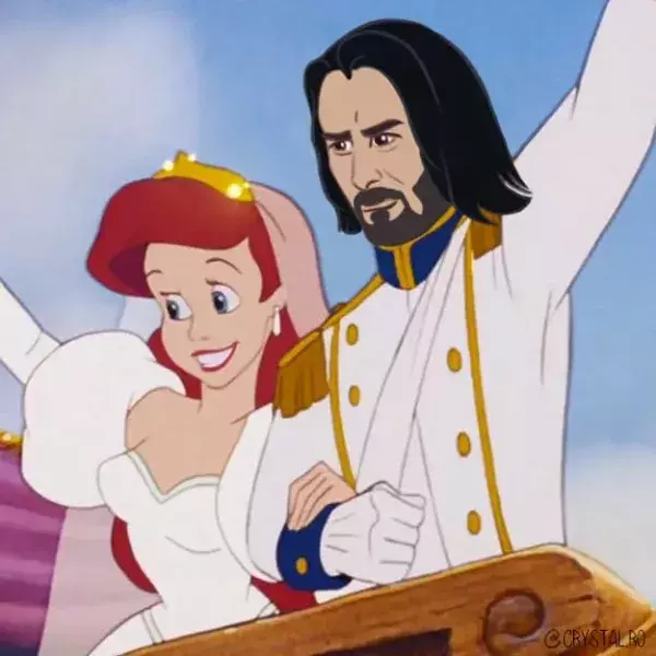 Keanu Reeves dans la peau du Prince Eric dans La Petite Sirène