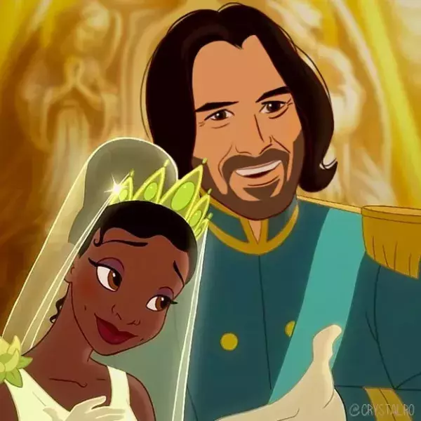 Keanu Reeves dans la peau du Prince Naveen dans La Princesse et la Grenouille