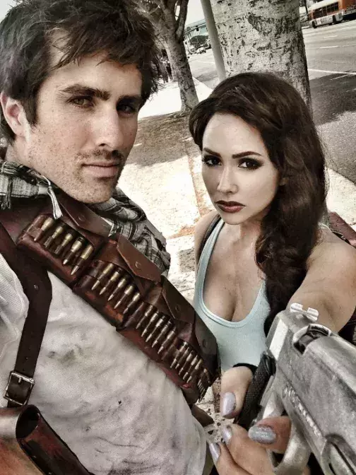 Nathan Drake et Lara Croft