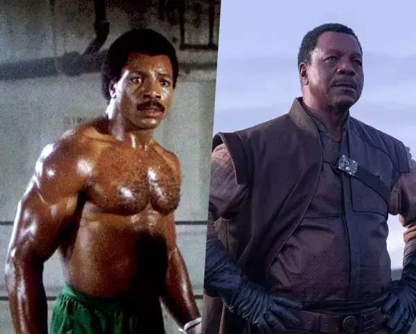 Carl Weathers dans The Mandalorian avant/après