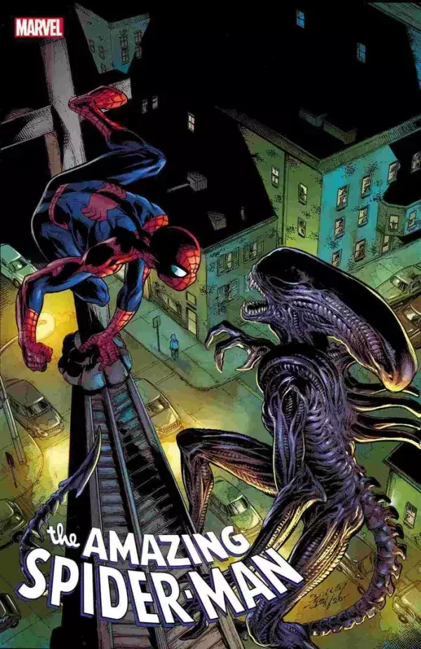 Spiderman affronte Alien.